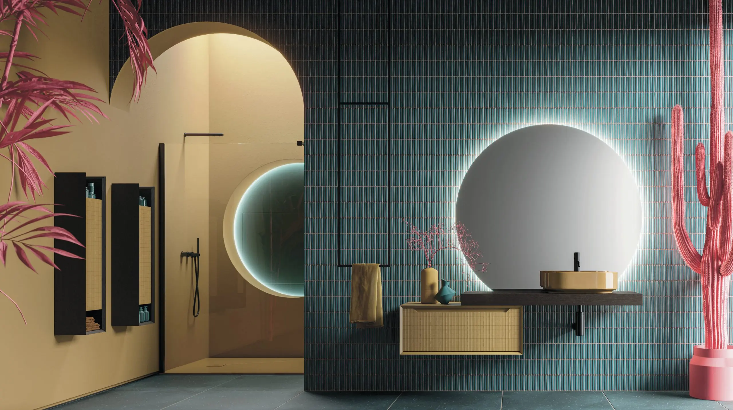 Bagno coordinato in stile total look